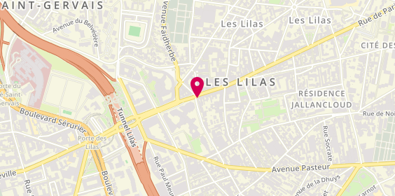 Plan de Cic Les Lilas, 62 Rue de Paris, 93260 Les Lilas