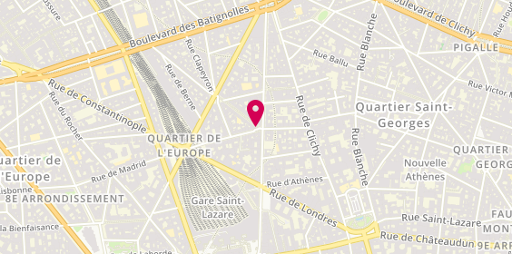 Plan de Hsbc Agence Paris Liege, 20 Rue de Liège, 75008 Paris