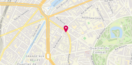 Plan de BNP Paribas - Paris Secretan, 127 avenue Simon Bolivar, 75019 Paris