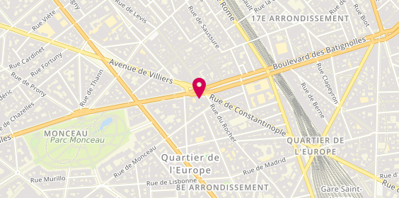 Plan de LCL Banque et assurance, 5 Boulevard de Courcelles, 75008 Paris