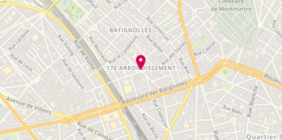 Plan de BRED-Banque Populaire, 14 Rue des Batignolles, 75017 Paris