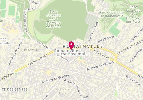 Plan de Caisse d'Epargne Romainville, 19 avenue Paul Vaillant Couturier, 93230 Romainville