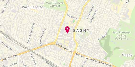 Plan de BNP Paribas - Gagny, 5 Rue Henri Maillard, 93220 Gagny