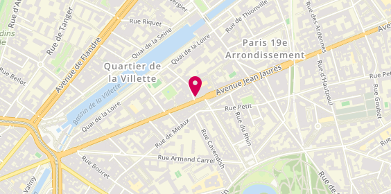 Plan de Bnp Paribas, 83 avenue Jean Jaurès, 75019 Paris