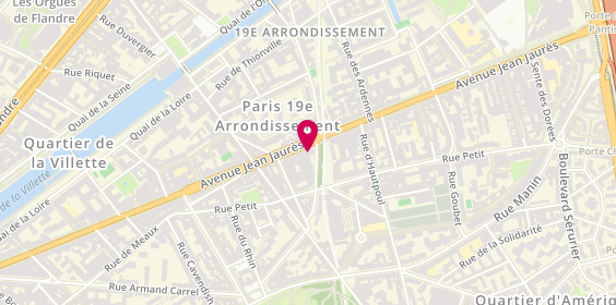 Plan de LCL Banque et assurance, 128 avenue Jean Jaurès, 75019 Paris