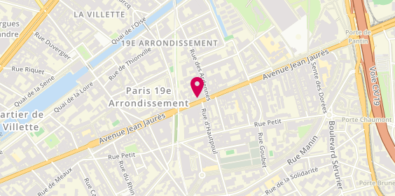 Plan de BNP Paribas - Paris Ourcq, 153 avenue Jean Jaurès, 75019 Paris
