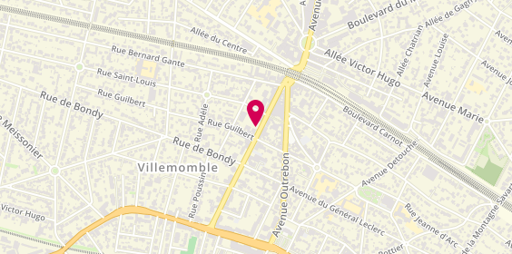 Plan de Banque BCP Villemomble, 47 avenue du Raincy, 93250 Villemomble