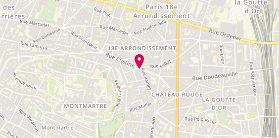 Plan de Crédit Agricole, 25 Rue Custine, 75018 Paris
