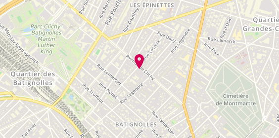 Plan de BRED-Banque Populaire, 109 avenue de Clichy, 75017 Paris