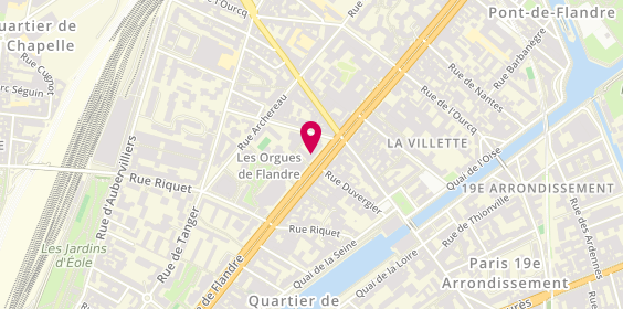 Plan de BNP Paribas - Paris Villette, 105 avenue de Flandre, 75019 Paris
