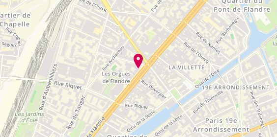 Plan de LCL Banque et assurance, 107 avenue de Flandre, 75019 Paris