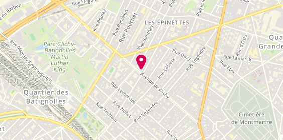 Plan de LCL, 128 avenue de Clichy, 75017 Paris