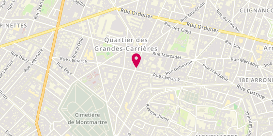 Plan de Banque Populaire Rives de Paris, 62 Rue Damrémont, 75018 Paris
