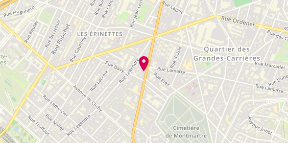 Plan de Caisse d'Epargne Paris Guy Moquet, 51 avenue de Saint-Ouen, 75017 Paris