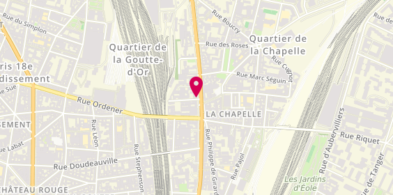 Plan de Caisse d'Epargne Paris la Chapelle, 13 Rue de la Chapelle, 75018 Paris