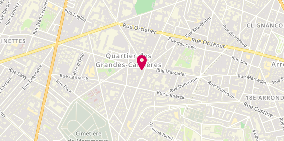 Plan de LCL Banque et assurance, 63 Bis Rue Damrémont, 75018 Paris