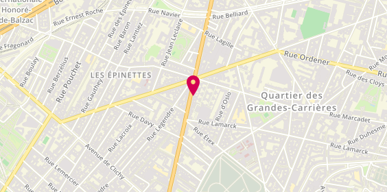 Plan de Crédit Agricole, 82 avenue de Saint-Ouen, 75018 Paris