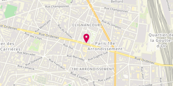 Plan de Caisse d'Epargne Paris Ordener Mairie, 74 Rue Ordener, 75018 Paris