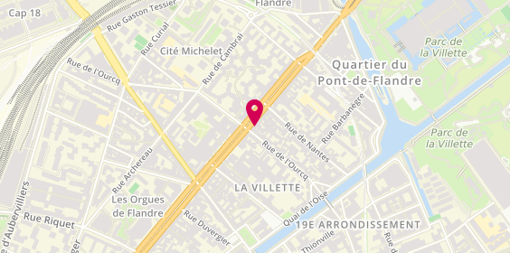 Plan de Caisse d'Epargne Paris Ourcq, 122 avenue de Flandre, 75019 Paris