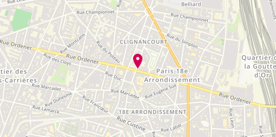 Plan de LCL Banque et assurance, 78 Rue Ordener, 75018 Paris
