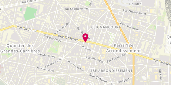 Plan de Banque Populaire Rives de Paris, 117 Bis Rue Ordener, 75018 Paris