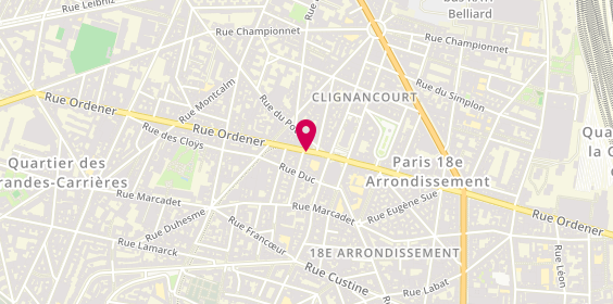 Plan de BNP Paribas - Paris Jules Joffrin 18e, 115 Ter Rue Ordener, 75018 Paris