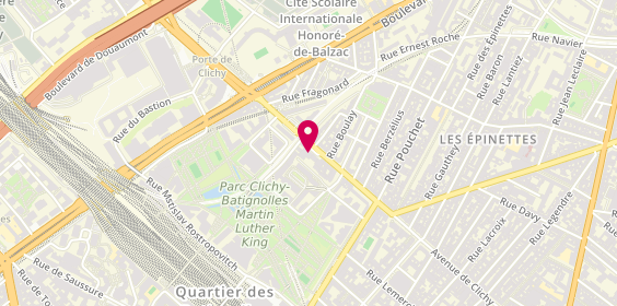 Plan de GAB Banque Chaabi du Maroc, 177 avenue de Clichy, 75017 Paris