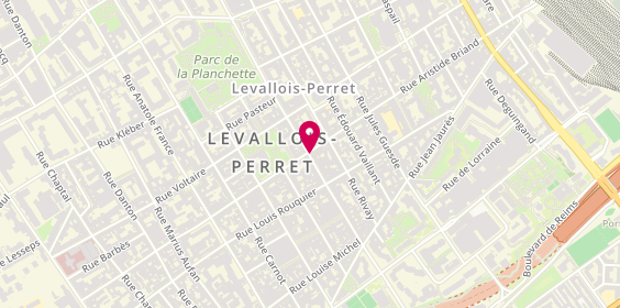 Plan de Bred Levallois Hotel de Ville, 64 Rue Prés Wilson, 92300 Levallois-Perret