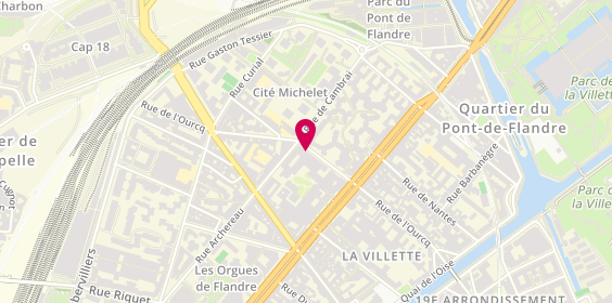 Plan de Banque Chaabi du Maroc, 89 Rue de l'Ourcq, 75019 Paris