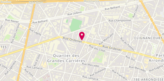 Plan de Caisse d'Epargne Paris Ordener, 162 Rue Ordener, 75018 Paris