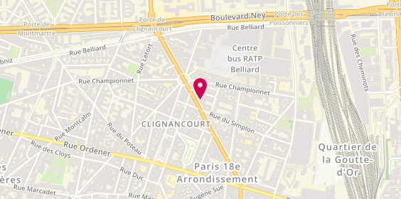 Plan de BNP Paribas - Paris Simplon 18e, 50 Boulevard Ornano, 75018 Paris