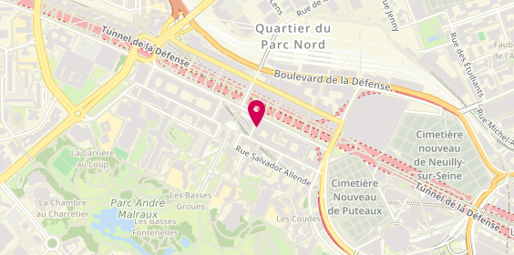 Plan de LCL Banque et assurance, 87 Rue des 3 Fontanot, 92000 Nanterre