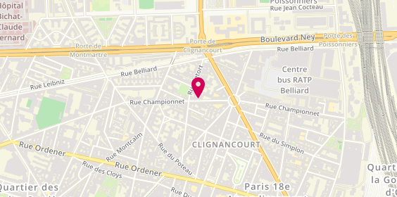 Plan de B.D.M France SA, 78 Rue Championnet, 75018 Paris