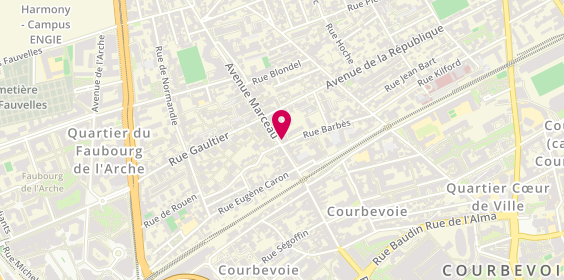 Plan de BNP Paribas - Courbevoie Gare, 18 avenue Marceau, 92400 Courbevoie