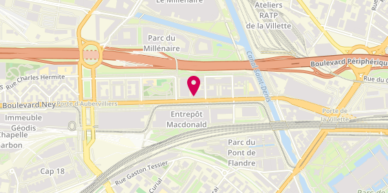 Plan de BNP Paribas Factor - Siège Social, Immeuble Claude Bernard Allegro 160
162 Boulevard Macdonald, 75019 Paris