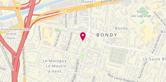 Plan de Banque Populaire Rives de Paris, 16 Rue Roger Salengro, 93140 Bondy