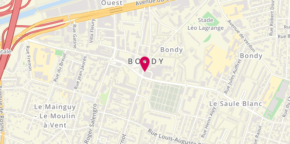 Plan de Caisse d'Epargne Bondy, 7 avenue Carnot, 93140 Bondy