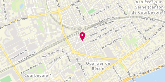 Plan de BRED-Banque Populaire, 46 avenue Pasteur, 92400 Courbevoie