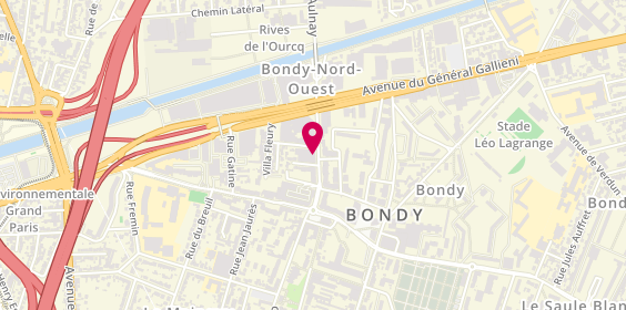 Plan de Banque Populaire Rives de Paris, 16-18 Rue Auguste Polissard, 93140 Bondy
