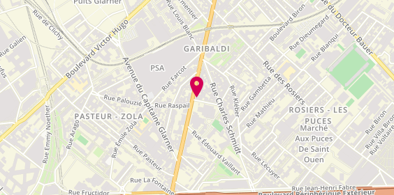 Plan de BNP Paribas - Saint Ouen Garibaldi, 87 avenue Gabriel Péri, 93400 Saint-Ouen-sur-Seine