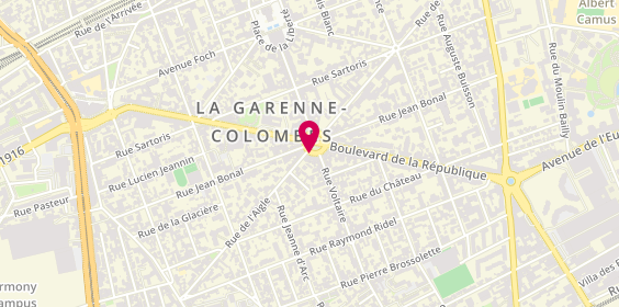 Plan de Hsbc - Agence de la Garenne Colombe, 10 Rond-Point du Souvenir Français, 92250 La Garenne-Colombes
