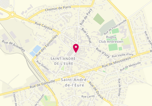 Plan de Caisse d'Epargne Saint Andre de l'Eure, 50 Rue du Chanoine Boulogne, 27220 Saint-André-de-l'Eure