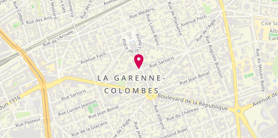 Plan de BRED-Banque Populaire, 10 Rue Voltaire, 92250 La Garenne-Colombes