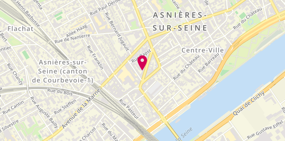Plan de Asnieres Charles de Gaulle, 45 grande Rue Charles de Gaulle, 92600 Asnières-sur-Seine