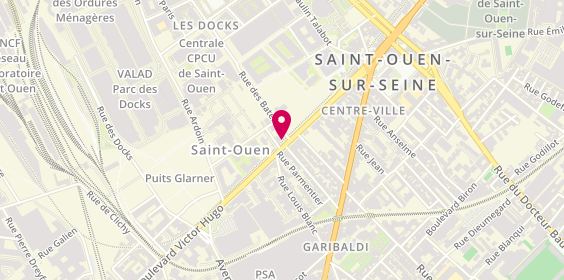 Plan de ATM BNP Paribas - Saint-Ouen, 32 Rue des Bateliers, 93400 Saint-Ouen-sur-Seine