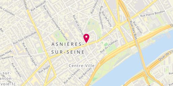 Plan de BRED-Banque Populaire, 1 Rue de la Concorde, 92600 Asnières-sur-Seine