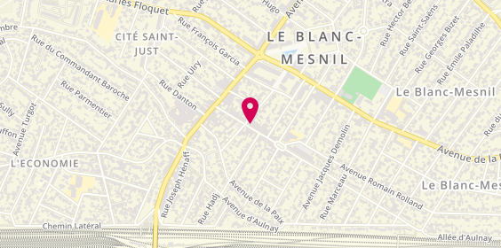 Plan de BNP Paribas - le Blanc Mesnil, 23 avenue Pierre et Marie Curie, 93150 Le Blanc-Mesnil