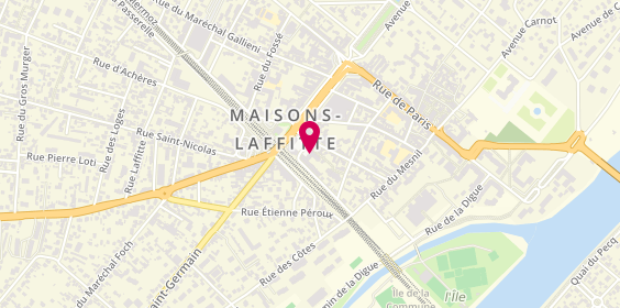 Plan de BNP Paribas - Maisons Laffitte, 7 place du Maréchal Juin, 78600 Maisons-Laffitte