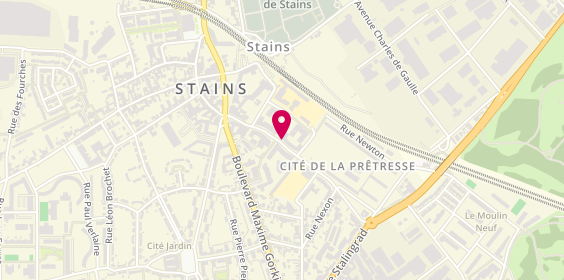 Plan de Caisse d'Epargne Stains, 28 avenue Louis Bordes, 93240 Stains