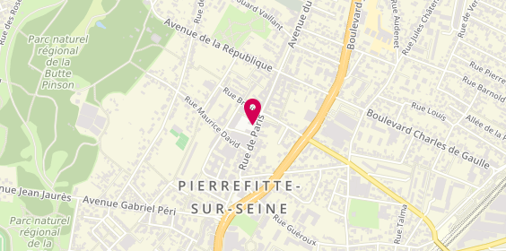 Plan de Bnp Paribas, 55 Rue de Paris, 93380 Pierrefitte-sur-Seine